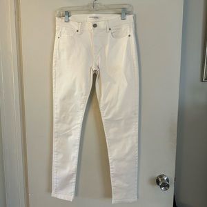 Banana Republic Women’s Premium Denim 27P Skinny Jeans, White